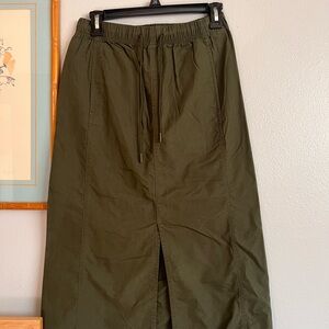 Uniqlo Khaki Green Women's Utility Skirt